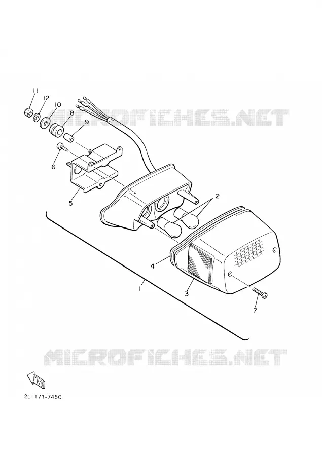 ACHTERLICHT Yamaha MOTO 1200 2001 VMAX  VMX12