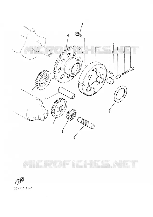 STARTMOTOR KOPPELINGS Yamaha MOTO 1200 2001 VMAX  VMX12
