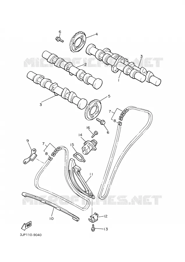NOKKENAS / KETTING Yamaha MOTO 1200 2001 VMAX  VMX12