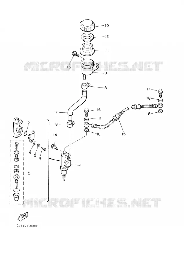 REMPOMP ACHTER Yamaha MOTO 1200 2001 VMAX  VMX12