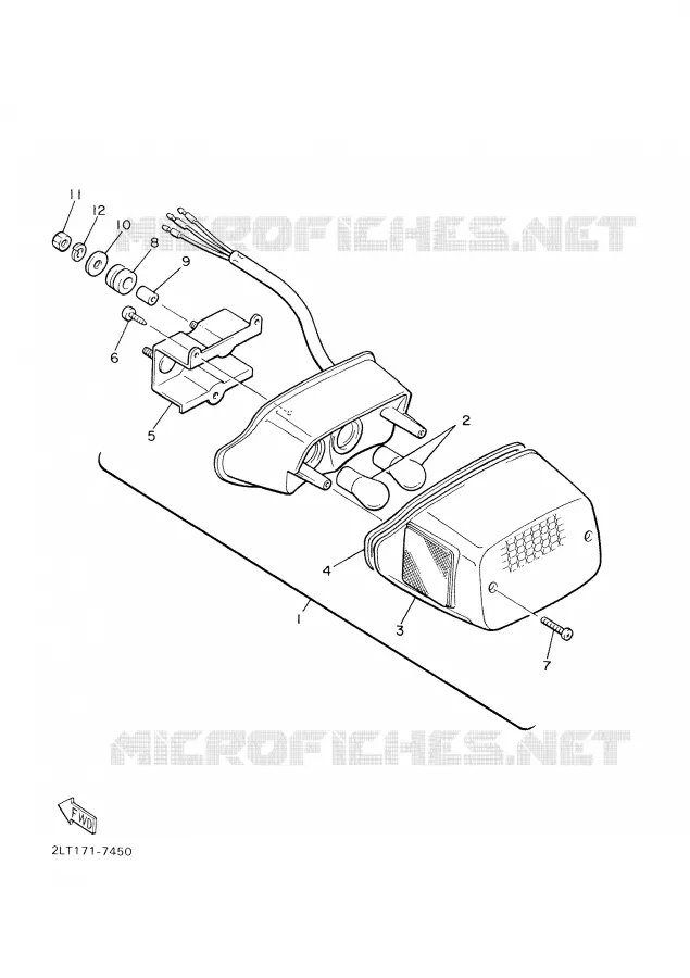 ACHTERLICHT Yamaha MOTO 1200 2001 VMAX  VMX12