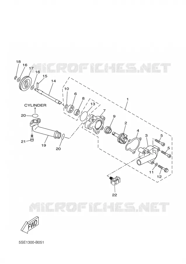 WATERPOMP / SLANGEN Yamaha SCOOTER 250 2007 XCITY  VP250