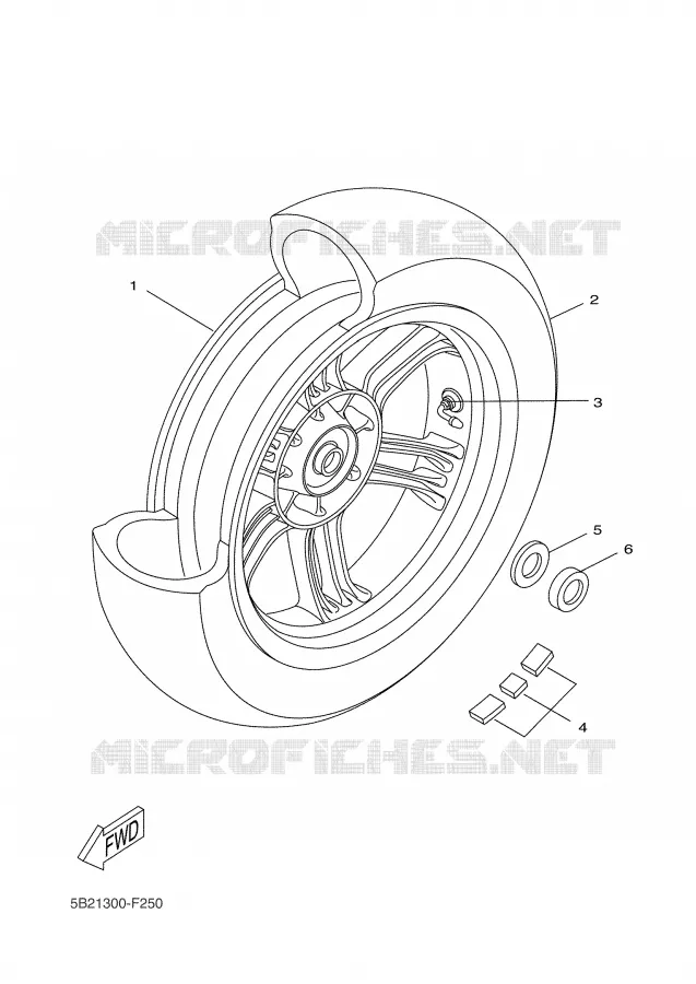 ACHTERWIEL Yamaha SCOOTER 250 2007 XCITY  VP250