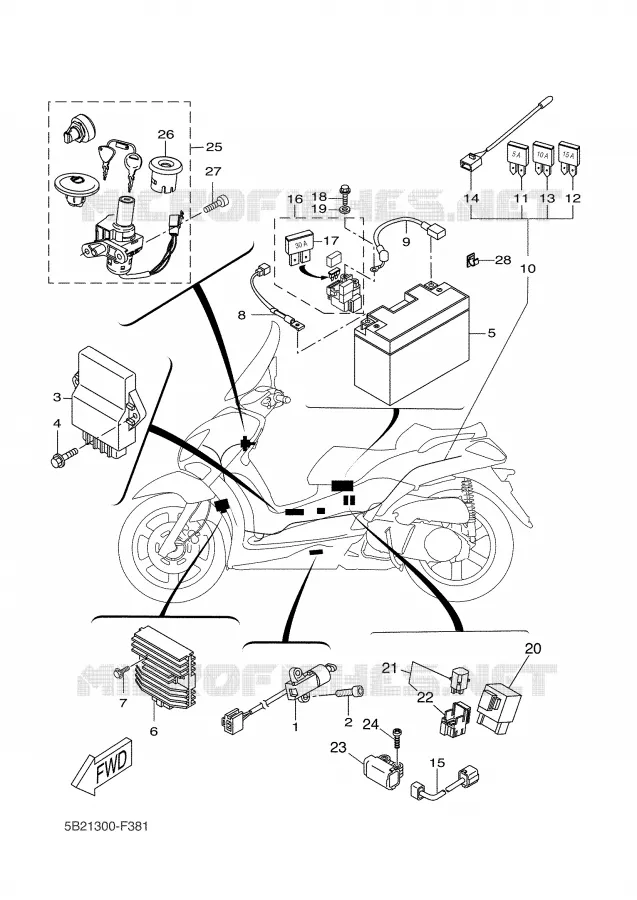 ELECTRISCH 1 Yamaha SCOOTER 250 2007 XCITY  VP250