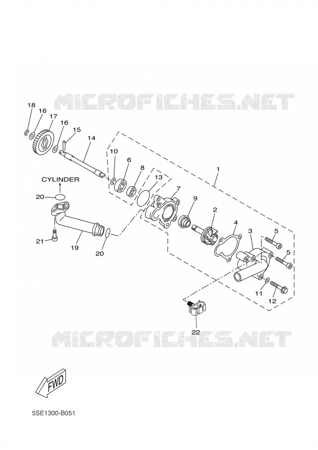 WATERPOMP / SLANGEN Yamaha SCOOTER 300 2005 VERSITY  VP300 VERSITY