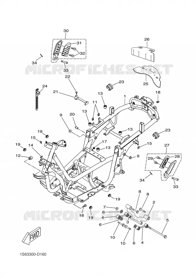 FRAME Yamaha SCOOTER 300 2005 VERSITY  VP300 VERSITY