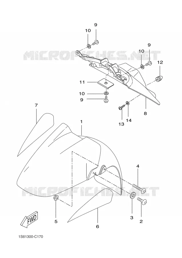SPATBORD Yamaha SCOOTER 300 2005 VERSITY  VP300 VERSITY