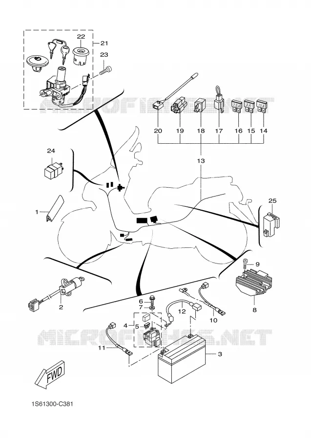 ELECTRISCH 1 Yamaha SCOOTER 300 2006 VERSITY  VP300 VERSITY