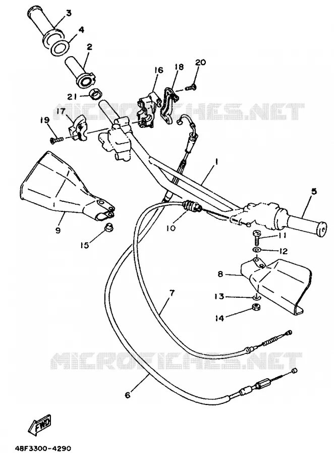 STUUR / KABEL Yamaha MOTO 200 1994 WR  WR200