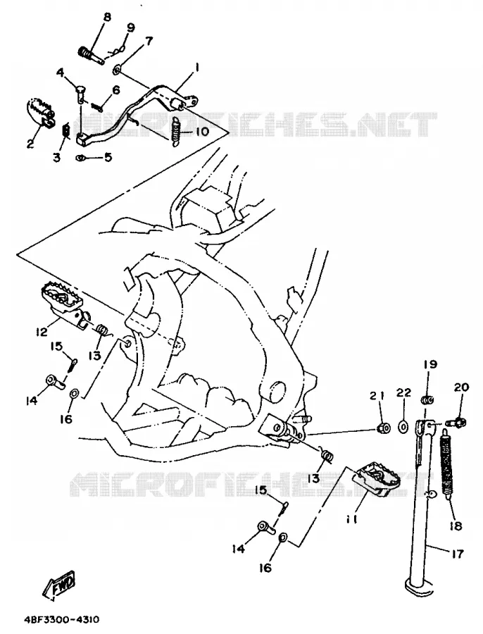 STANDAARD / VOETSTEUN Yamaha MOTO 200 1994 WR  WR200