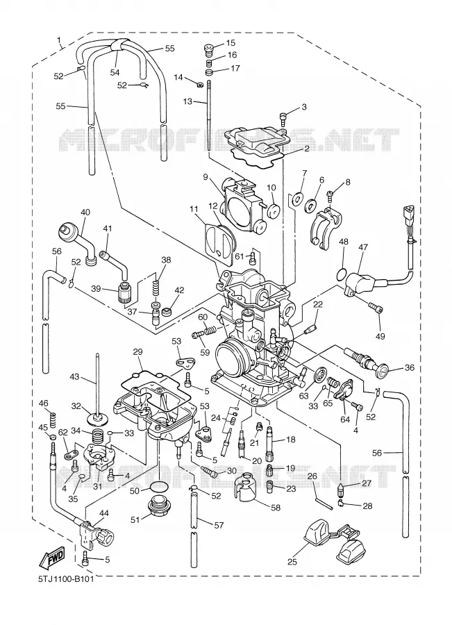CARBURATEUR  Yamaha MOTO 250 2003 WRF  WR250F
