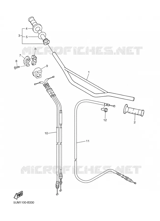 STUUR / KABEL Yamaha MOTO 250 2004 WRF  WR250F