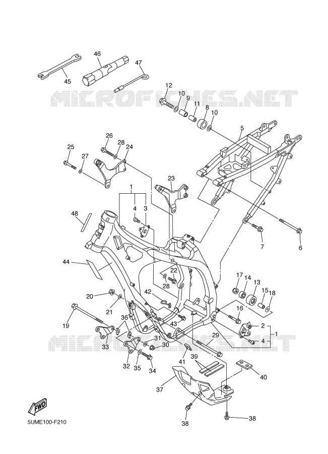 FRAME Yamaha MOTO 250 2007 WRF  WR250F