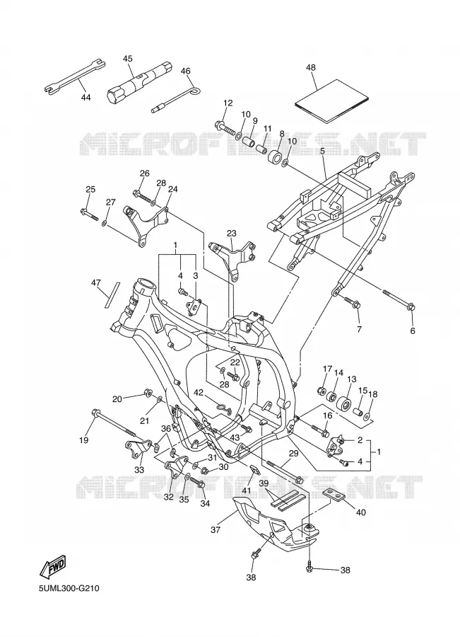 FRAME Yamaha MOTO 250 2008 WRF  WR250F