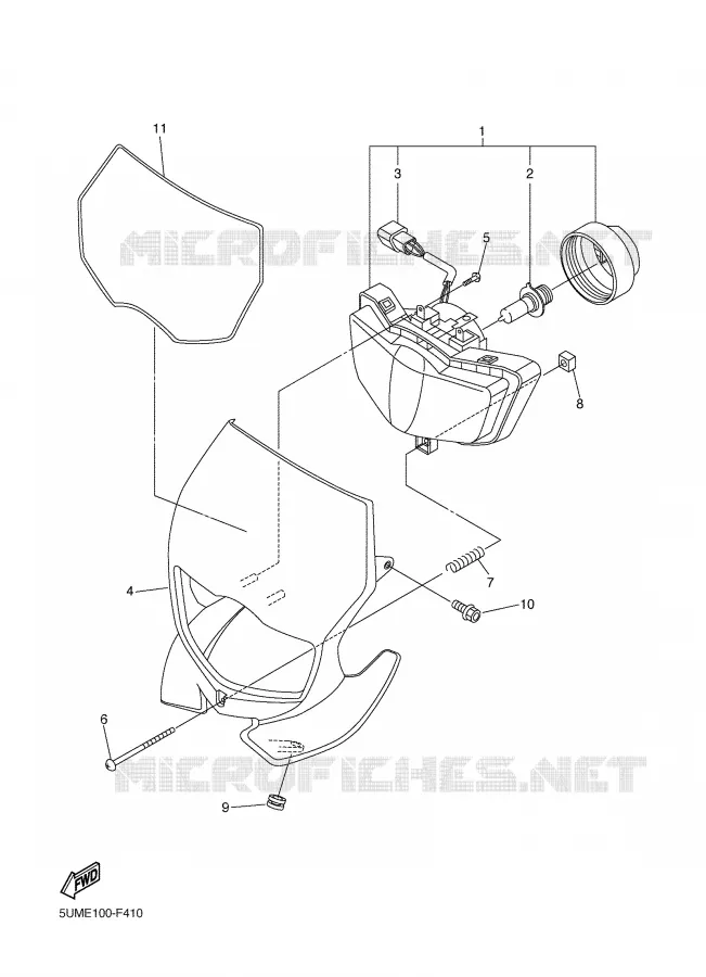 KOPLAMP Yamaha MOTO 250 2008 WRF  WR250F