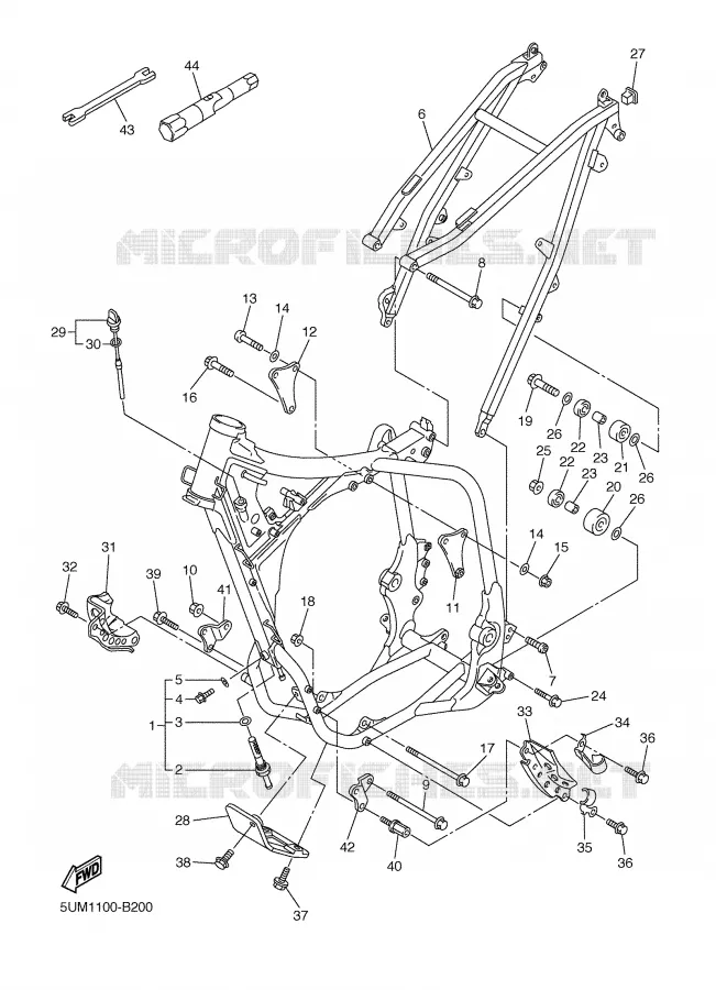 FRAME Yamaha MOTO 250 2003 WRF  WR250FR