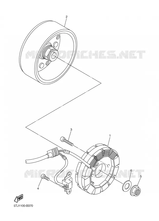 DYNAMO Yamaha MOTO 250 2003 WRF  WR250FR