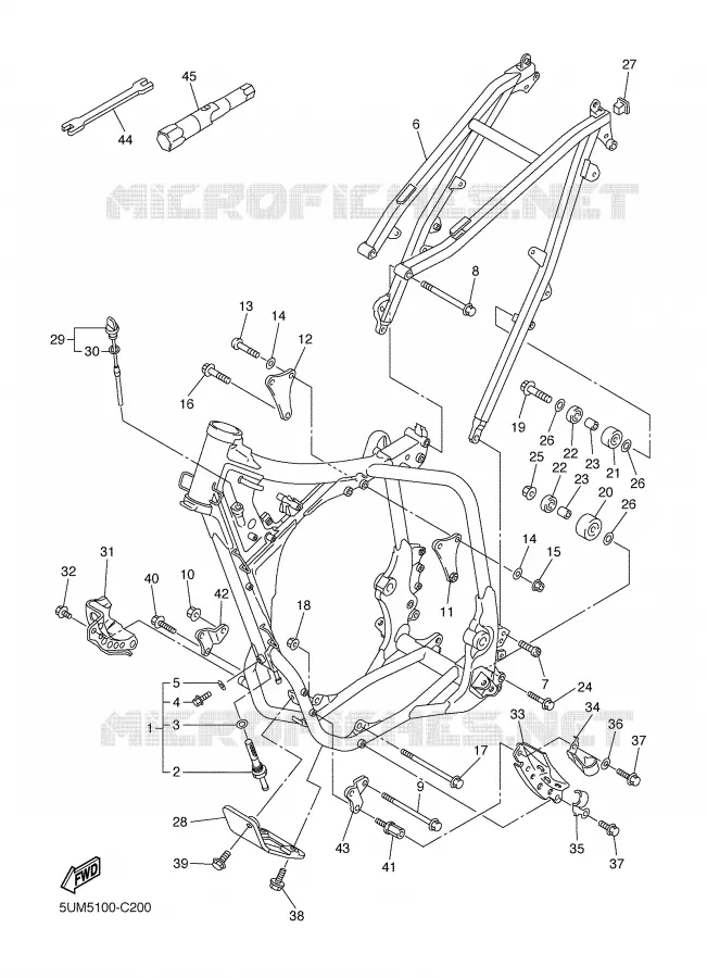 FRAME Yamaha MOTO 250 2004 WRF  WR250FS