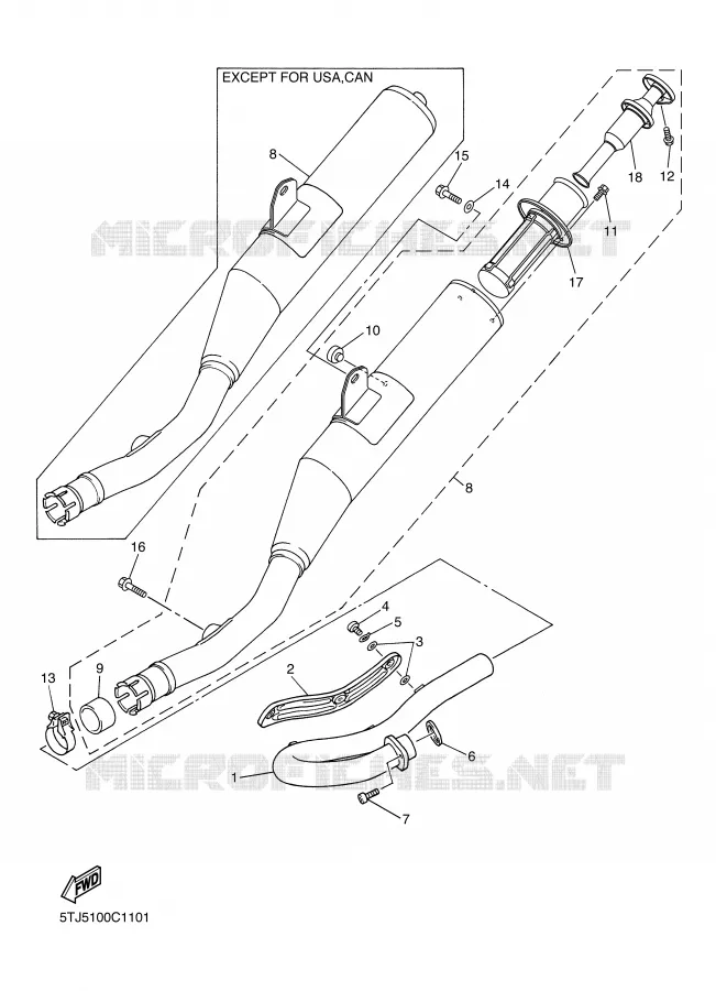 UITLAAT Yamaha MOTO 250 2004 WRF  WR250FS
