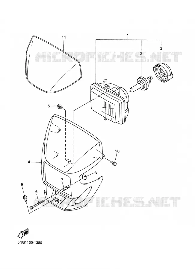 KOPLAMP Yamaha MOTO 250 2004 WRF  WR250FS