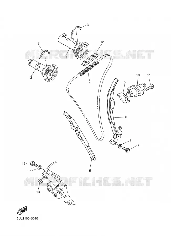 NOKKENAS / KETTING Yamaha MOTO 250 2004 WRF  WR250FS