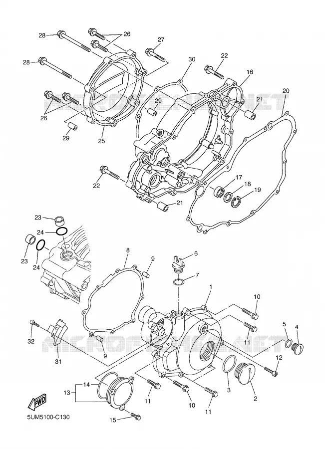 DEKSEL - MOTOR 1 Yamaha MOTO 250 2004 WRF  WR250FS