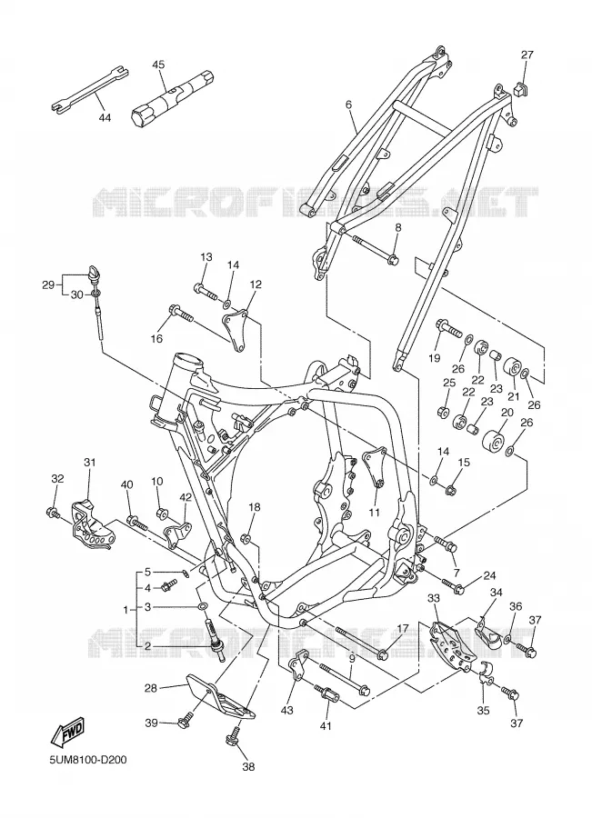 FRAME Yamaha MOTO 250 2005 WRF  WR250FT