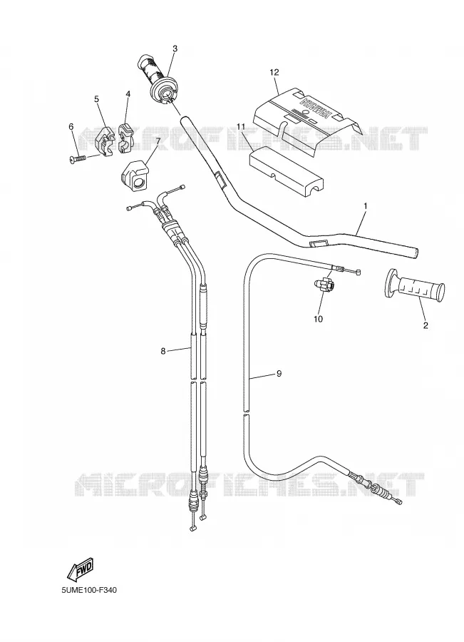 STUUR / KABEL Yamaha MOTO 250 2007 WRF  WR250FW