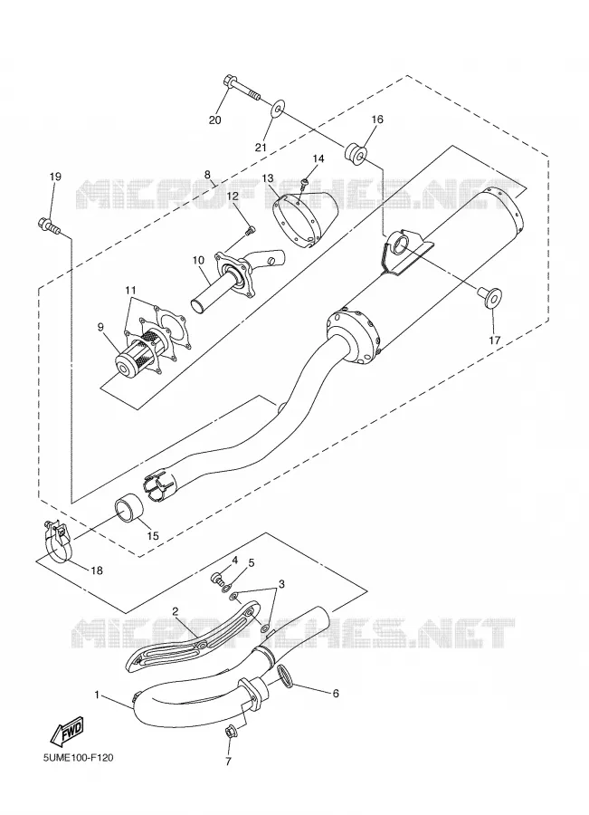 UITLAAT Yamaha MOTO 250 2007 WRF  WR250FW