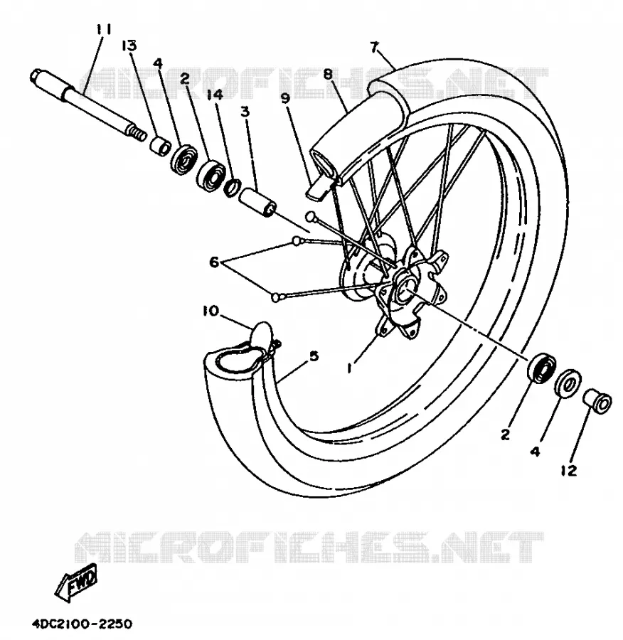 VOORWIEL Yamaha MOTO 250 1993 WRZ  WR250Z