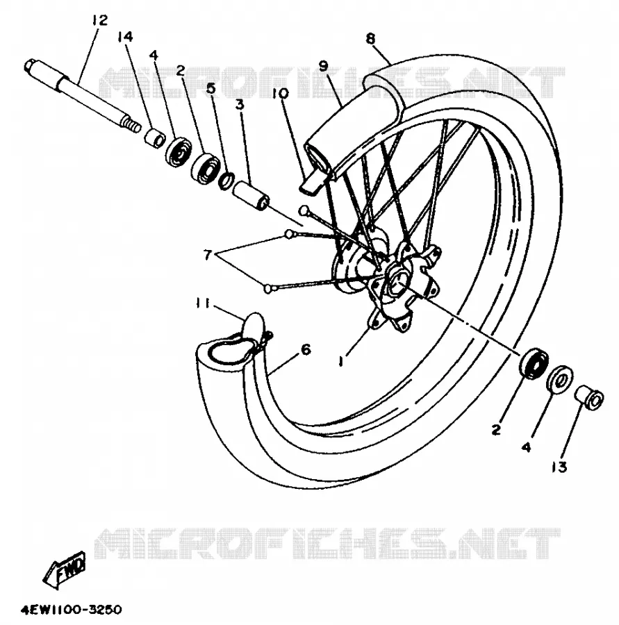 VOORWIEL Yamaha MOTO 250 1994 WRZ  WR250Z