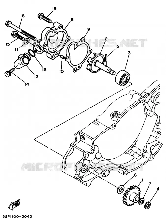 WATERPOMP Yamaha MOTO 250 1994 WRZ  WR250Z