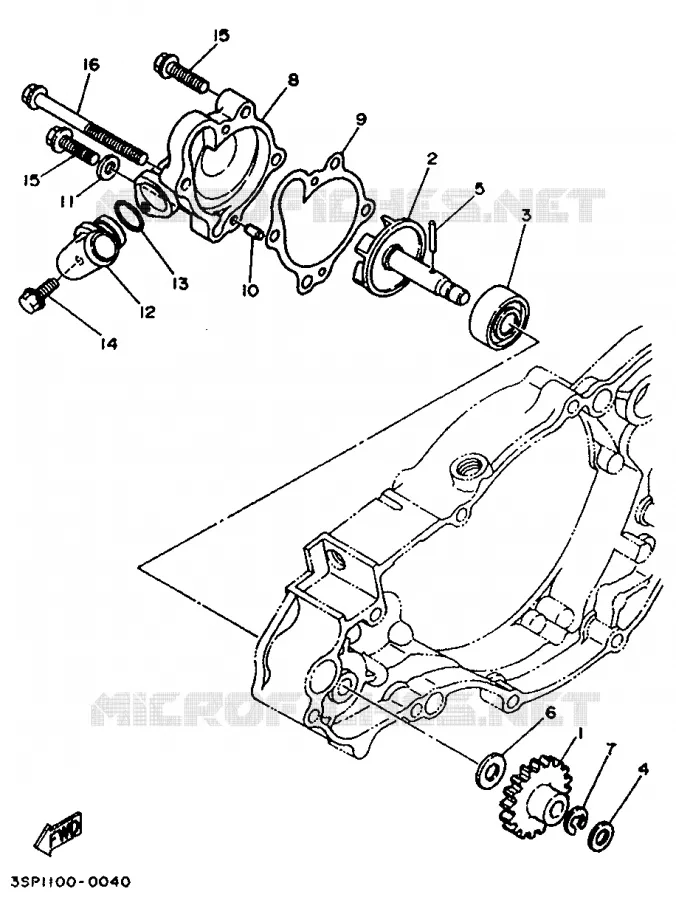 WATERPOMP Yamaha MOTO 250 1996 WRZ  WR250Z