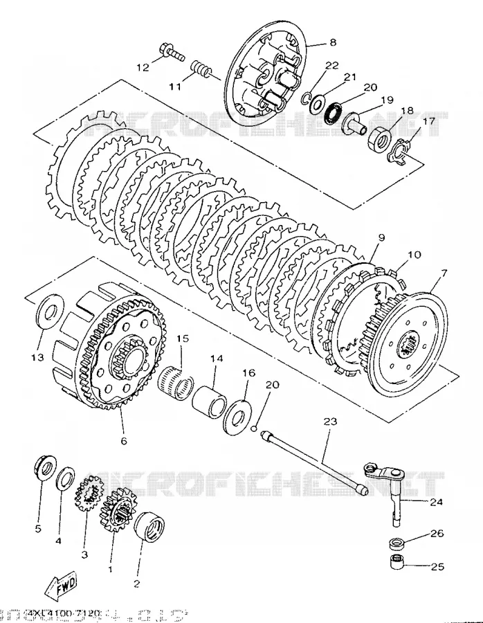 STARTMOTOR KOPPELINGS Yamaha MOTO 250 1997 WRZ  WR250Z