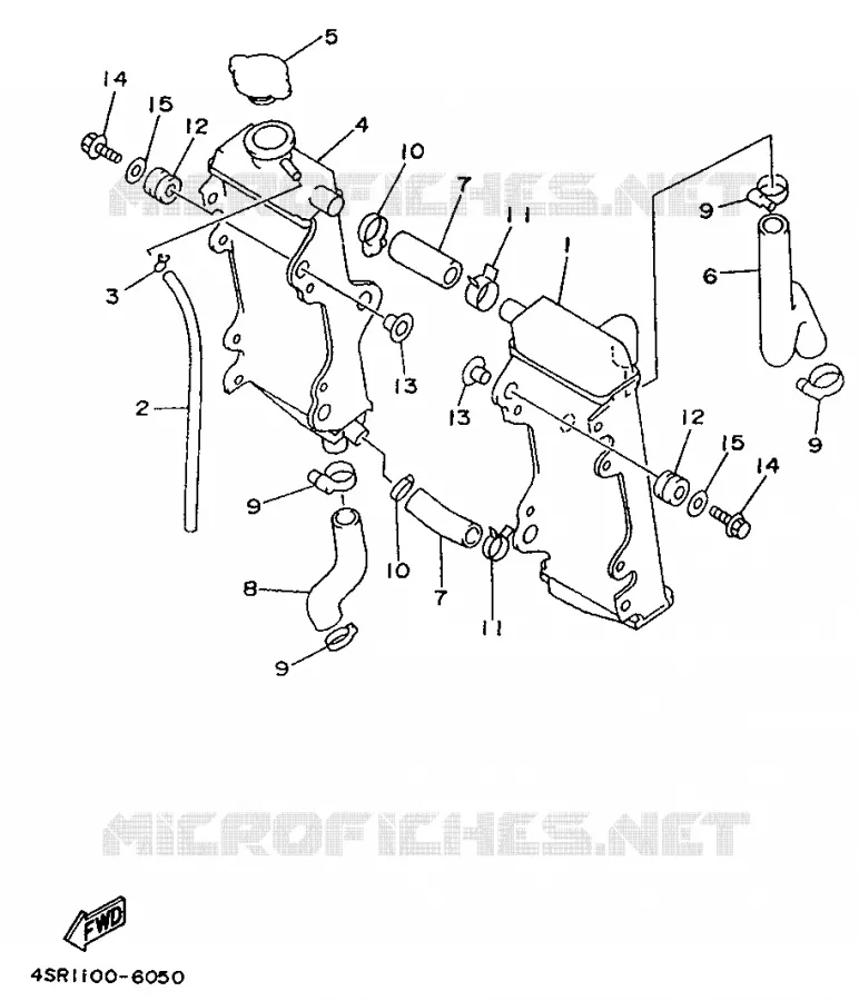 RADIATEUR / SLANG Yamaha MOTO 250 1998 WRZ  WR250Z