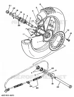 ACHTERWIEL voor Yamaha WR250ZE 1993