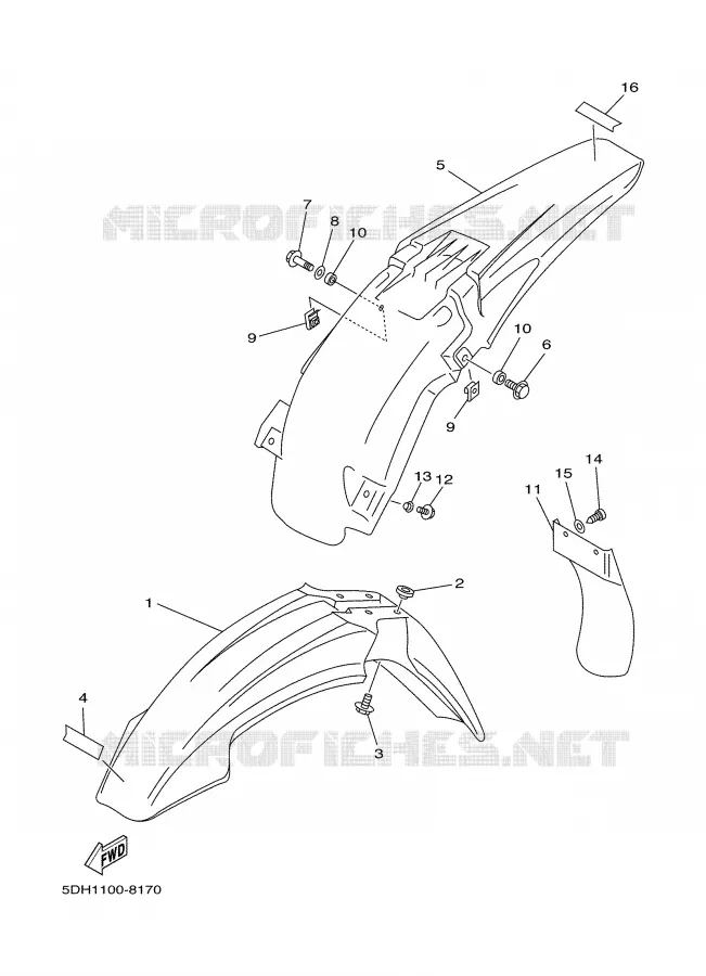 SPATBORD Yamaha MOTO 250 1998 WRZ  WR250ZK