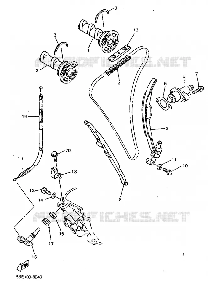 NOKKENAS / KETTING Yamaha MOTO 400 1998 WRF  WR400F