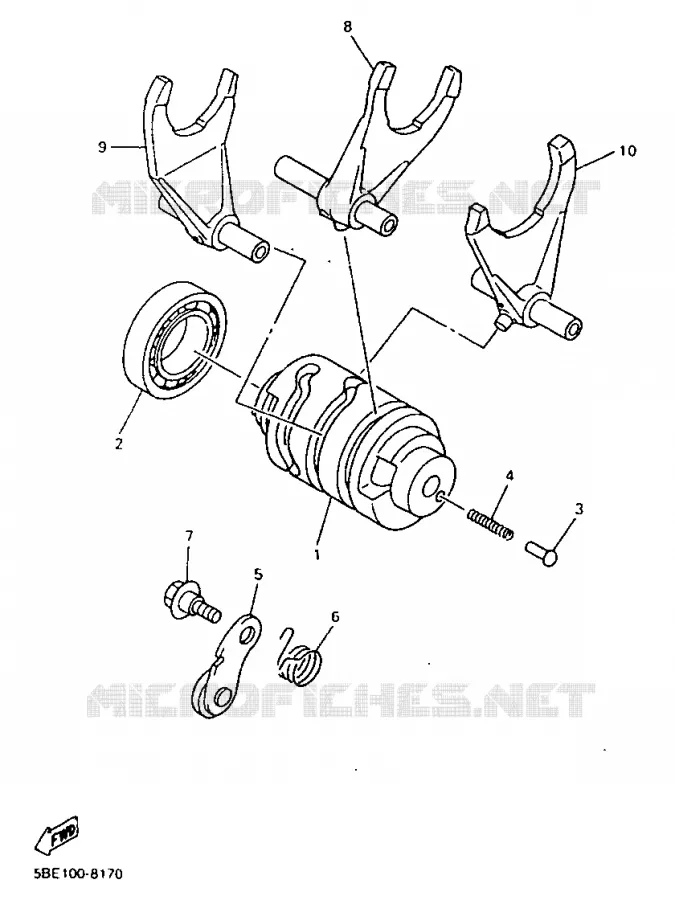 SCHAKELWALS Yamaha MOTO 400 1998 WRF  WR400F