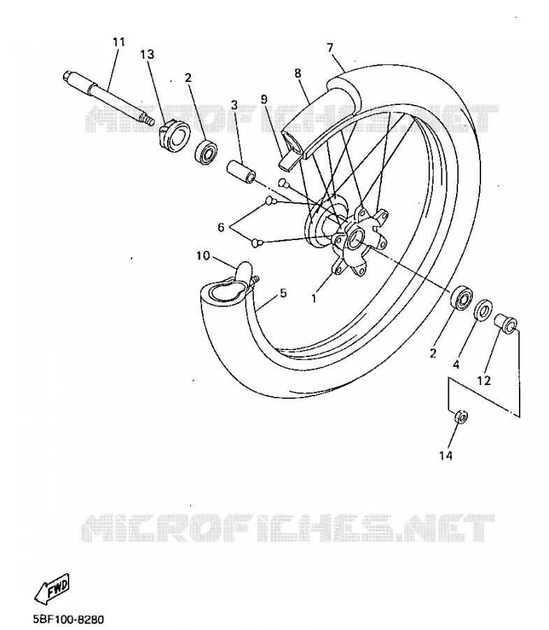 VOORWIEL Yamaha MOTO 400 1998 WRF  WR400F