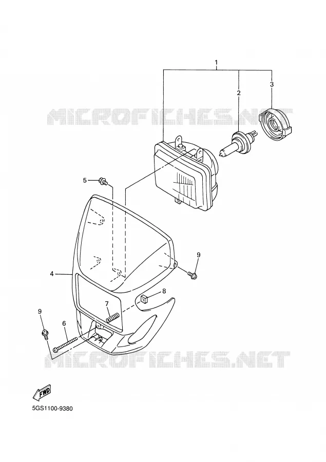 KOPLAMP Yamaha MOTO 400 1999 WRF  WR400F