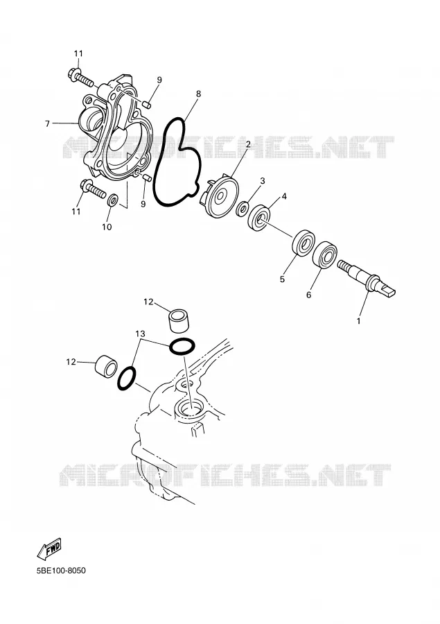 WATERPOMP Yamaha MOTO 400 1999 WRF  WR400F