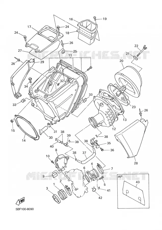 INLAAT Yamaha MOTO 400 1999 WRF  WR400F