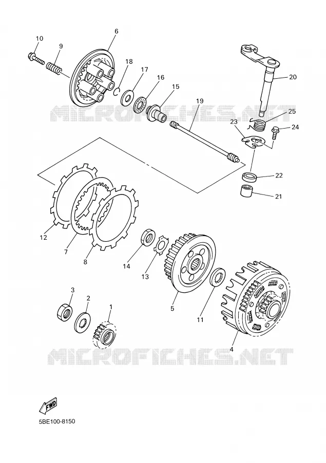 STARTMOTOR KOPPELINGS Yamaha MOTO 400 1999 WRF  WR400F