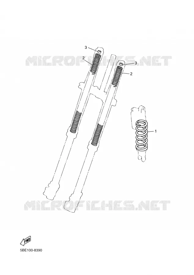 OPTIONELE ONDERDELEN - CHASSIS Yamaha MOTO 400 1999 WRF  WR400F