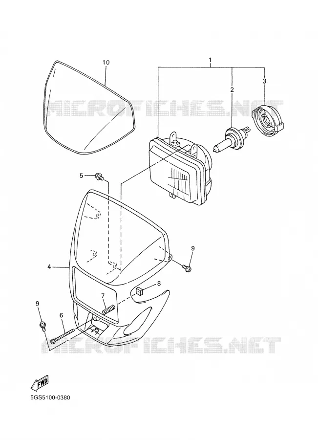KOPLAMP Yamaha MOTO 400 2000 WRF  WR400F