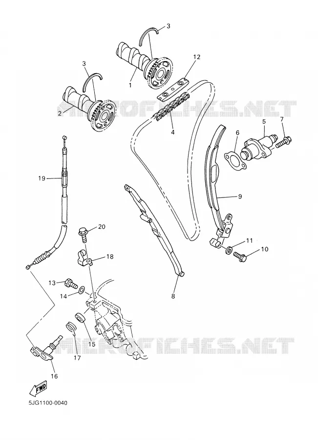 NOKKENAS / KETTING Yamaha MOTO 400 2000 WRF  WR400F