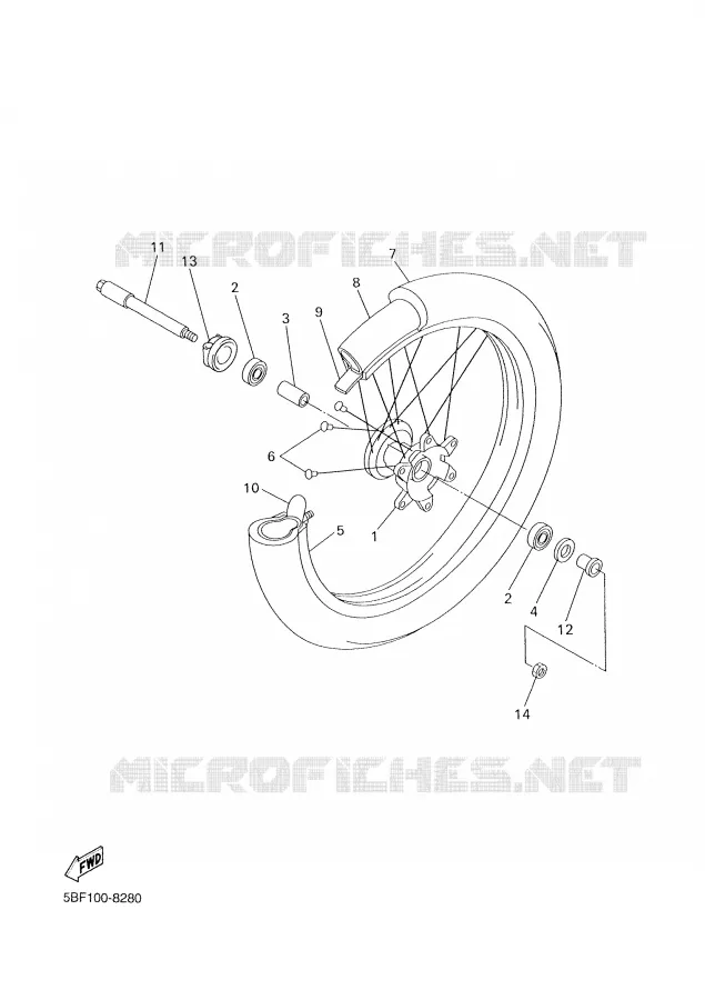 VOORWIEL Yamaha MOTO 400 2000 WRF  WR400F