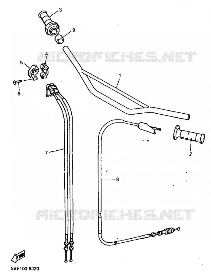 STUUR / KABEL Yamaha MOTO 400 1998 WRF  WR400FK