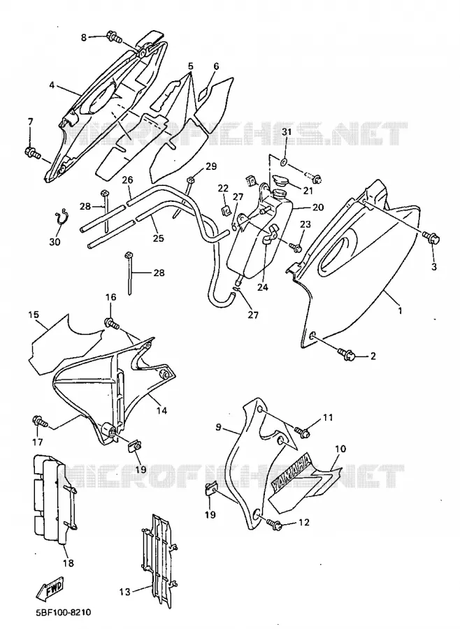 ZIJKUIPDEEL Yamaha MOTO 400 1998 WRF  WR400FK